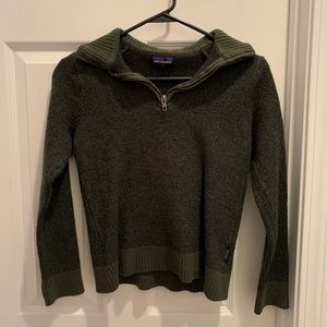 Patagonia olive green sweater